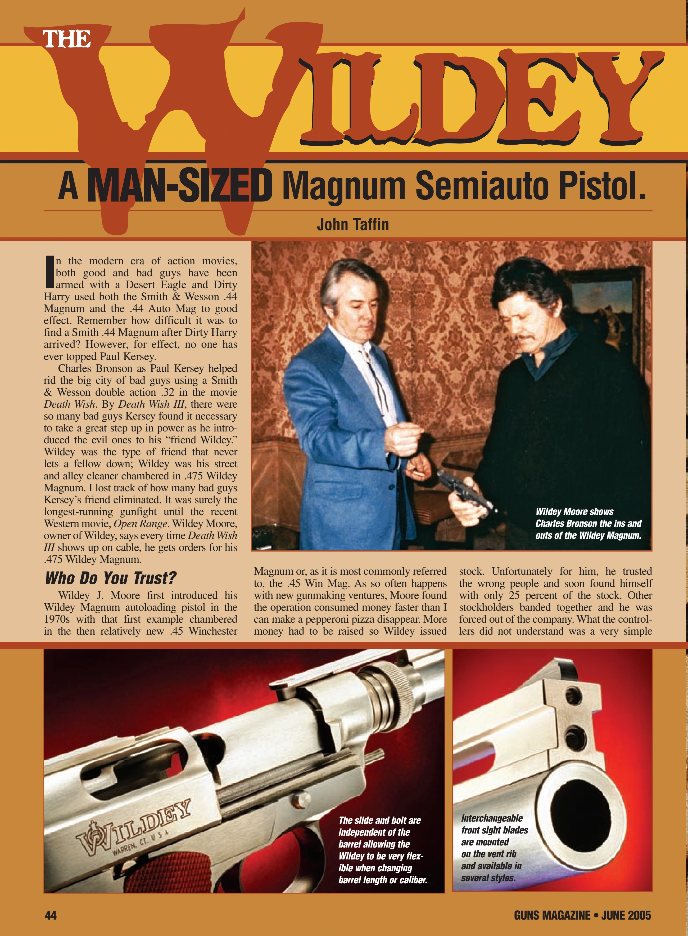 The Wildey Survivor, original article, page 1